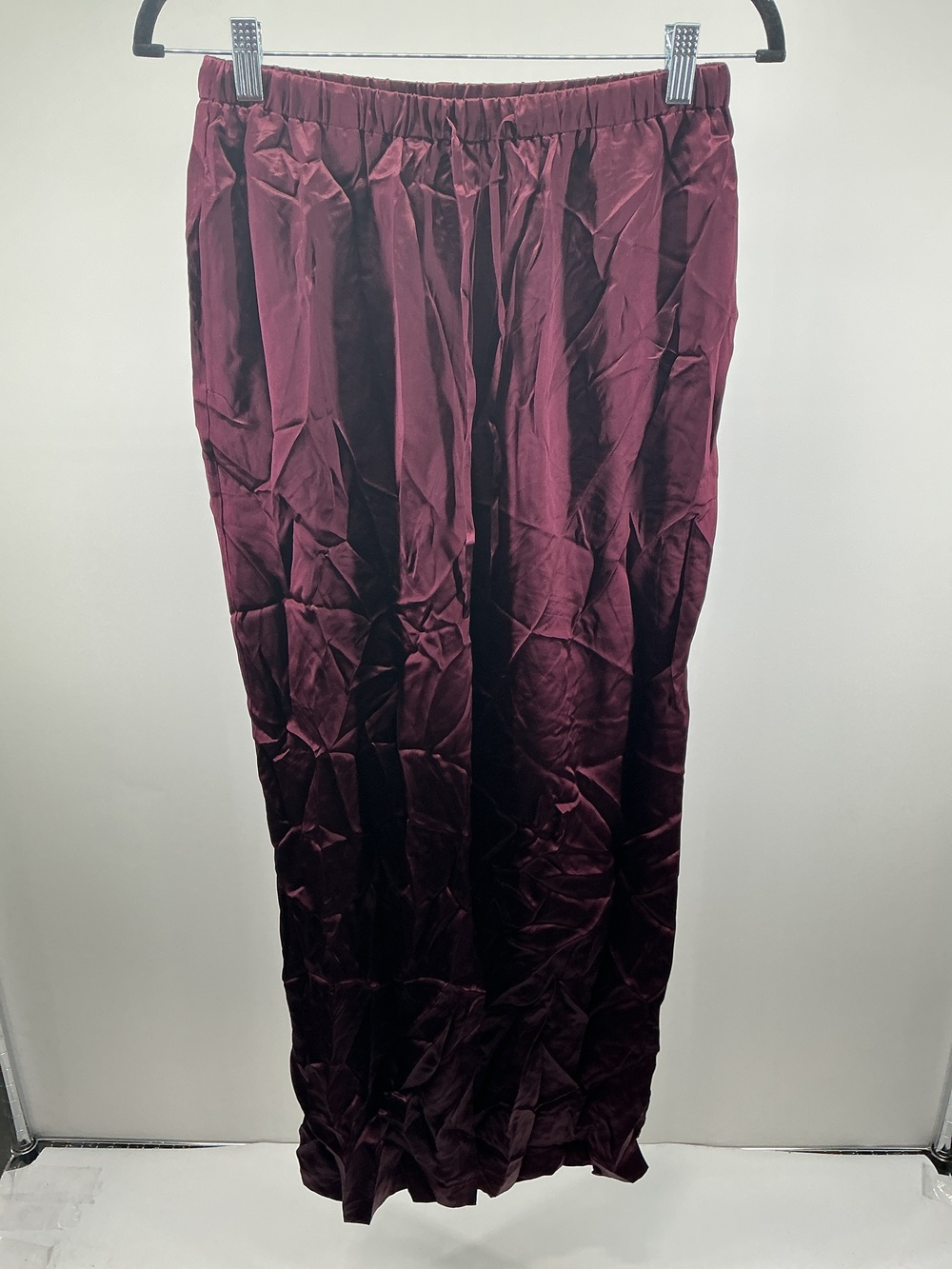 100% Washable Silk Drawstring Wide Leg Pants - 30"